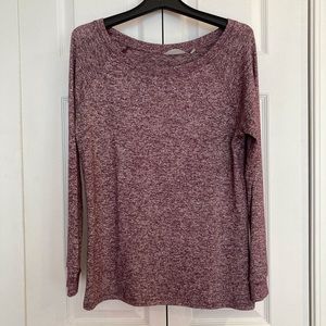 Athleta top in marled wine, size medium